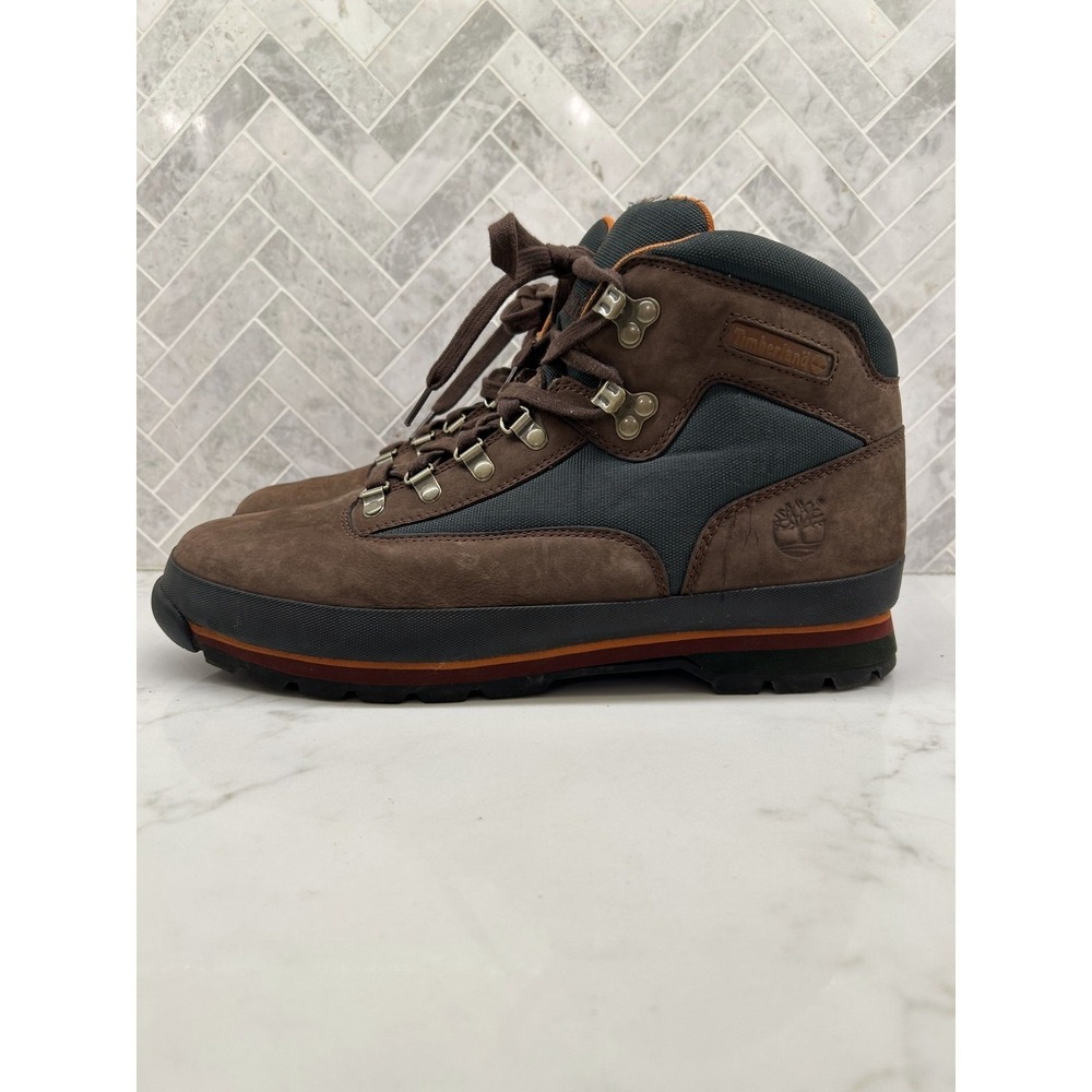 Timberland X AE Euro Hiker Boots Mens Size 13 Dark Brown Suede Lace-Up 6948R1617